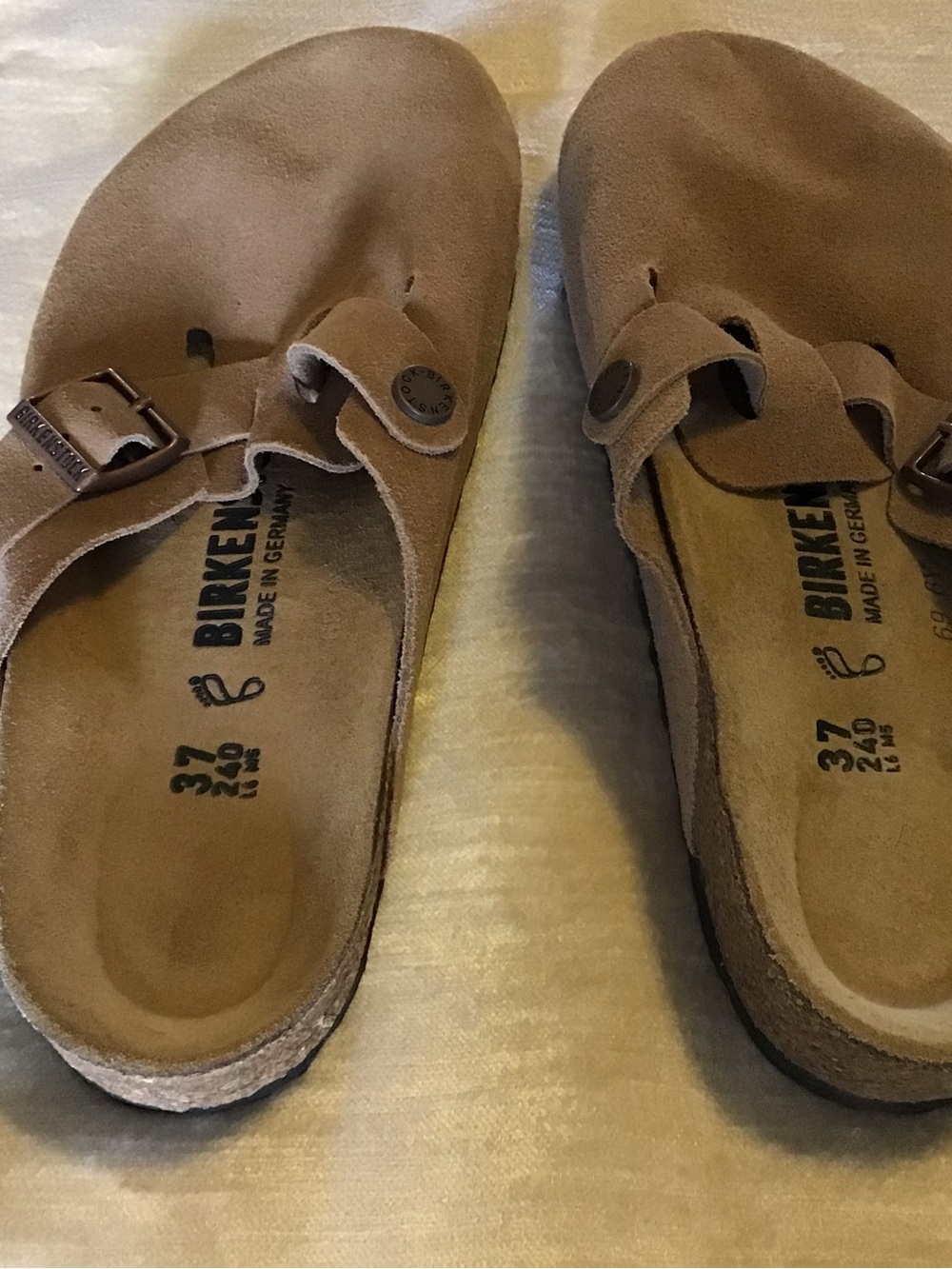 Birkenstock Taupe Suede Boston Clogs
